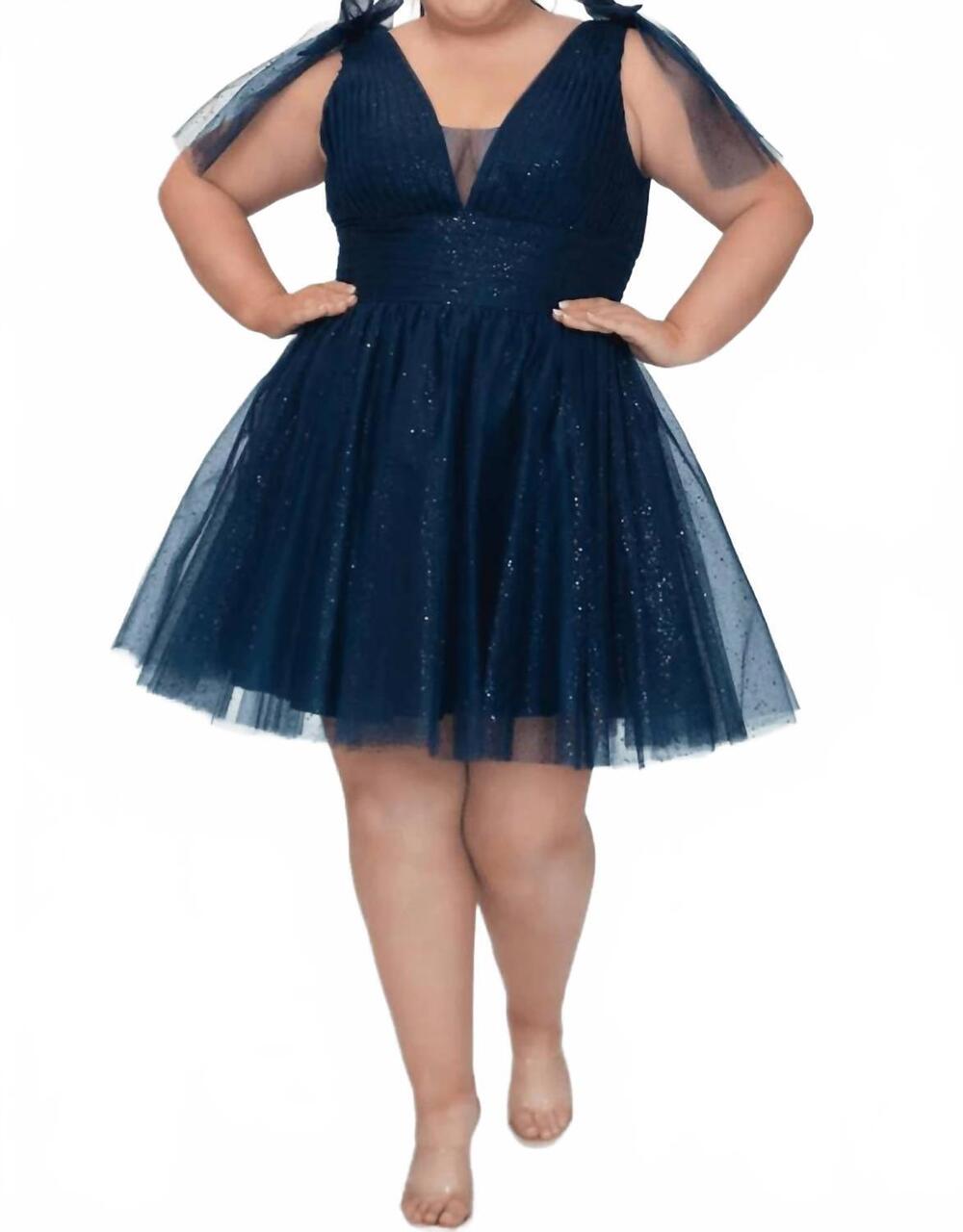 NEW SYDNEY'S CLOSET a-line party dress - plus in admiral